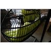 Image 7 : BRAND NEW OUTDOOR RATTAN FOLDABLE DOUBLE HANGING CHAIR W/ LIME GREEN CUSHIONS - RETAIL $1549 RATED F