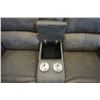 Image 8 : BRAND NEW PERTH GREY FABRIC 3 PIECE RECLINING SOFA SET LOVESEAT W/ CONSOLE - RETAIL $3099