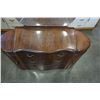 Image 2 : ANTIQUE BURLED SERPENTINE DRESSER W/ MIRROR