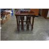 Image 1 : 3 PIECE FOLDING NESTING END TABLE SET