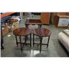 Image 2 : 3 PIECE FOLDING NESTING END TABLE SET