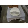 Image 2 : BOX OF WHITE AND MILK GLASS SERVING PIECES