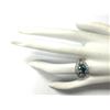Image 4 : 4.16 CTW Natural Blue Zircon And Diamond Ring 14K Solid White Gold