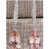 Image 1 : 6.25 CTW Natural Morganite And Diamond Earrings 18K Solid White Gold