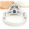 Image 3 : 2.80 CTW Natural Sapphire 14K Solid White Gold Diamond Ring