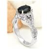 Image 4 : 2.80 CTW Natural Sapphire 14K Solid White Gold Diamond Ring