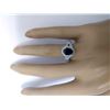 Image 5 : 2.80 CTW Natural Sapphire 14K Solid White Gold Diamond Ring