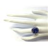 Image 4 : 12.40 CTW Natural Blue Tanzanite And Diamond Ring 18K Solid White Gold