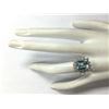 Image 4 : 4.39 CTW Natural Aquamarine And Diamond Ring In 14K White Gold