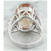 Image 4 : 13.95 CTW Morganite 18K White Gold Diamond Ring
