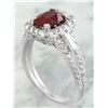 Image 3 : 2.38 CTW Ruby 18K White Gold Diamond Ring