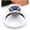 Image 4 : 2.26 CTW Natural Sapphire 18K Solid White Gold Diamond Ring