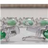 Image 2 : 10.17CTW Natural Colombian Emerald And Diamond Bracelet In 18K White Gold