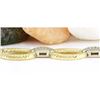 Image 4 : 1.00 CTW Natural Diamond 14K Solid Two Tone Gold Bracelet