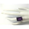 Image 4 : 20.85 CTW Natural Amethyst And Diamond Ring In 14K Solid White Gold
