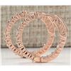 Image 2 : 2.00 CTW Natural Diamond Hoop Earrings 18K Solid Rose Gold
