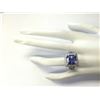 Image 4 : 9.10 CTW Natural Blue Tanzanite And Diamond Ring 18K Solid White Gold