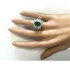 Image 4 : 4.63 CTW Natural Emerald And Diamond Ring In 14k White Gold