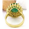 Image 3 : 4.64 CTW Natural Emerald 14K Solid Yellow Gold Diamond Ring