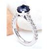 Image 4 : 3.15 CTW Natural Sapphire 14K Solid White Gold Diamond Ring
