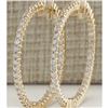 Image 1 : 4.50 CTW Natural Diamond Hoop Earrings 14K Solid Yellow Gold