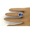 Image 5 : 4.88 CTW Natural Tanzanite 14K Solid White Gold Diamond Ring