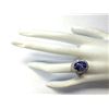 Image 4 : 9.85 CTW Natural Blue Tanzanite And Diamond Ring 14K Solid White Gold