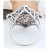 Image 4 : 1.85 CTW Natural Sapphire 14K Solid White Gold Diamond Ring