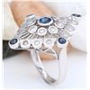 Image 5 : 1.85 CTW Natural Sapphire 14K Solid White Gold Diamond Ring