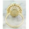 Image 4 : 6.55 CTW Opal 18K yellow Gold Diamond Ring