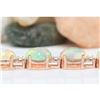 Image 4 : 13.58 CTW Natural Opal 18K Solid Rose Gold Diamond Bracelet