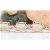 Image 5 : 13.58 CTW Natural Opal 18K Solid Rose Gold Diamond Bracelet