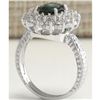 Image 3 : 2.81 CTW Natural Blue Sapphire Diamond Ring 14K Solid White Gold