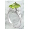 Image 3 : 2.26 CTW Peridot 14K White Gold Diamond Ring