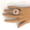 Image 5 : 13.36 CTW Natural Morganite 14K Solid Rose Gold Diamond Ring