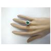 Image 4 : 3.21 CTW Natural Emerald And Diamond Ring In 18K Yellow Gold