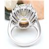 Image 4 : 13.10 CTW Natural Opal 18K Solid White Gold Diamond Ring