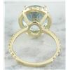 Image 4 : 7.07 CTW Aquamarine 18K Yellow God Diamond Ring
