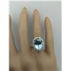 Image 5 : 7.07 CTW Aquamarine 18K Yellow God Diamond Ring