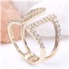 Image 4 : 0.60 CTW Natural Diamond 18K Solid Yellow Gold Ring