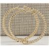 Image 2 : 4.50 CTW Natural Diamond Hoop Earrings 18K Solid Yellow Gold