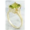 Image 3 : 2.26 CTW Peridot 18K Yellow Gold Diamond Ring