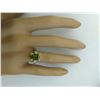 Image 5 : 2.26 CTW Peridot 18K Yellow Gold Diamond Ring