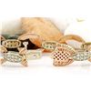 Image 2 : 1.00 CTW Natural Diamond 14K Solid Two Tone Gold Bracelet