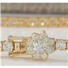 Image 2 : 6.65CTW Natural Diamond Bracelet In 14K Solid Yellow Gold