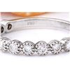 Image 2 : 0.60 CTW Natural Diamond 18K Solid White Gold Ring