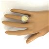 Image 6 : 6.55 CTW Natural Opal 18K Solid White Gold Diamond Ring