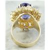 Image 4 : 10.75 CTW Tanzanite 18K Yellow Gold Diamond ring