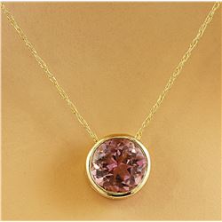 1.50 CTW Tourmaline 14K Yellow Gold Necklace