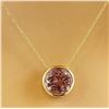 Image 1 : 1.50 CTW Tourmaline 14K Yellow Gold Necklace